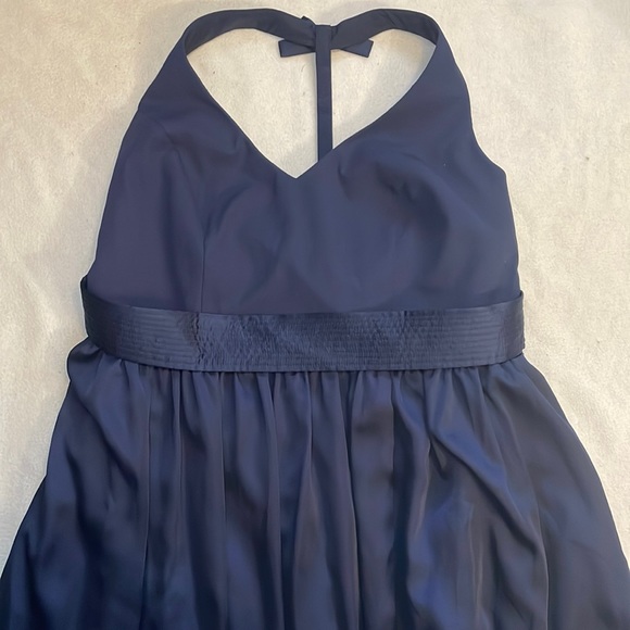 White by Vera Wang Dress T-Strap Halter Prom Bridesmaid Maxi - Picture 2 of 9